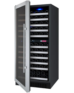 Allavino 121 Bottle Dual Zone Left Hinge Stainless Steel FlexCount II Tru-Vino Wine Cooler VSWR121-2SL20