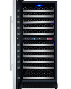 Allavino 121 Bottle Dual Zone Left Hinge Stainless Steel FlexCount II Tru-Vino Wine Cooler VSWR121-2SL20