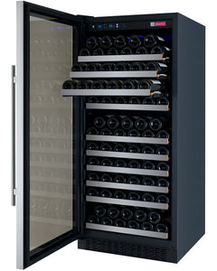 Allavino 128 Bottle Single Zone Left Hinge Stainless Steel FlexCount II Tru-Vino Wine Fridge VSWR128-1SL20