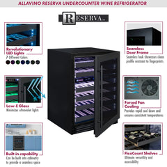 Allavino 50 Bottle Dual Zone Right Hinge Reserva Wine Refrigerator BDW5034D-2BSR