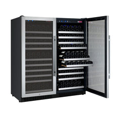 Allavino 256 Bottle Dual Zone Stainless Steel FlexCount II Tru-Vino Wine Fridge 2X-VSWR128-1S20