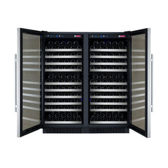 Allavino 256 Bottle Dual Zone Stainless Steel FlexCount II Tru-Vino Wine Fridge 2X-VSWR128-1S20