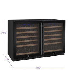 Allavino 112 Bottle Dual Zone Black FlexCount II Tru-Vino Wine Fridge 2X-VSWR56-1B20