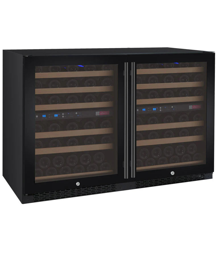 Allavino 112 Bottle Four Zone Black FlexCount II Tru-Vino Wine Fridge 2X-VSWR56-2B20