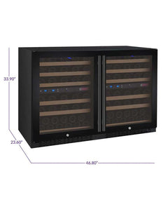 Allavino 112 Bottle Four Zone Black FlexCount II Tru-Vino Wine Fridge 2X-VSWR56-2B20