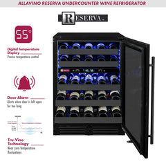 Allavino 50 Bottle Dual Zone Right Hinge Reserva Wine Refrigerator BDW5034D-2BSR