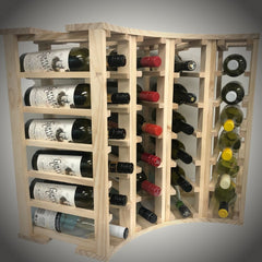 KingsBottle 4 Column 24 Bottle Curved Corner Wine Cube WCC24N15T