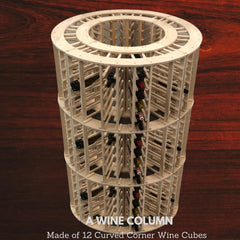 KingsBottle 4 Column 24 Bottle Curved Corner Wine Cube WCC24N15T