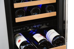 Smith & Hanks - 15" 32-Bottle Dual-Zone Built-in/Freestanding Wine Fridge Glass Door (RE100006)