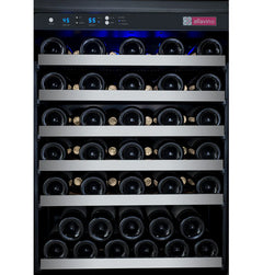 Allavino 112 Bottle Dual Zone Stainless Steel FlexCount II Tru-Vino Wine Fridge 2X-VSWR56-1S20