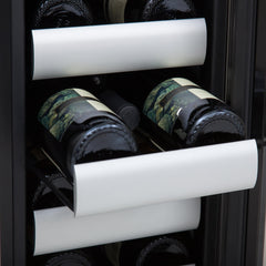 Whynter - 12" Elite Series 17-Bottle Dual-Zone Built-in Stainless Steel Wine Cooler (BWR-171DS)