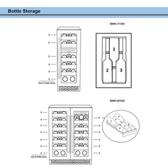 Whynter - 12" Elite Series 17-Bottle Dual-Zone Built-in Stainless Steel Wine Cooler (BWR-171DS)