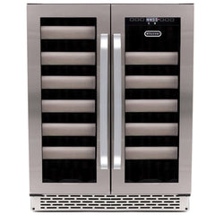 Whynter - 24" Elite Series 40-Bottle Dual-Zone French Door Wine Cooler (BWR-401DS)