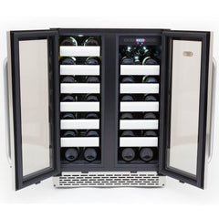 Whynter - 24" Elite Series 40-Bottle Dual-Zone French Door Wine Cooler (BWR-401DS)