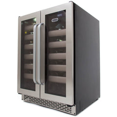 Whynter - 24" Elite Series 40-Bottle Dual-Zone French Door Wine Cooler (BWR-401DS)