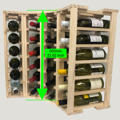 KingsBottle 4 Column 24 Bottle Curved Corner Wine Cube WCC24N15T