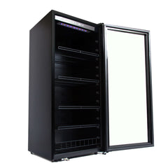 Whynter - 24" 124-Bottle Single-Zone Freestanding Black Wine Cooler (FWC-1201BB)