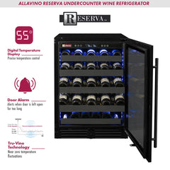 Allavino 50 Bottle Single Zone Right Hinge Reserva Wine Refrigerator BDW5034S-1BSR