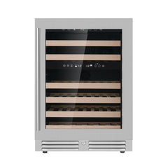 KingsBottle - 24" 46 Bottle UnderCounter/Freestanding Low-E Glass Door Dual Zone Wine Cooler (KBU145DX)