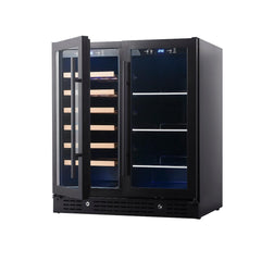 KingsBottle - 30" 33 Bottle Combination Wine and Beverage Cooler with Low-E Glass Door