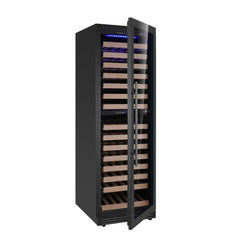 KingsBottle - 24" 159 Bottle Dual-Zone Built-in/Freestanding Glass Door Wine Cooler (KBU425DX)