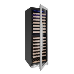 KingsBottle - 24" 159 Bottle Dual-Zone Built-in/Freestanding Glass Door Wine Cooler (KBU425DX)