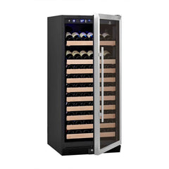 KingsBottle - 24" 100-Bottle Single-Zone Built-in/Freestanding Glass Door Wine Cooler (KBU100WX)