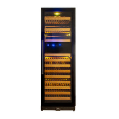 KingsBottle - 24" 164-Bottle Dual-Zone Built-in/Freestanding Glass Door Wine Cooler (KBU170DX)