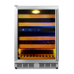 KingsBottle - 24" 44-Bottle Dual-Zone Built-in/Freestanding Wine Cooler (KBU50DX)