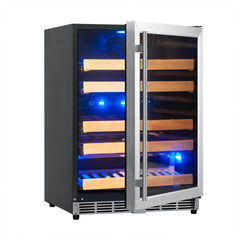 KingsBottle - 24" 44-Bottle Dual-Zone Built-in/Freestanding Wine Cooler (KBU50DX)