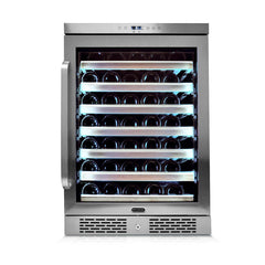 Whynter - 24" 54-Bottle Single-Zone Built-in/Freestanding Stainless Steel Wine Cooler w/ Elite Spectrum Lightshow (BWR-545XS)