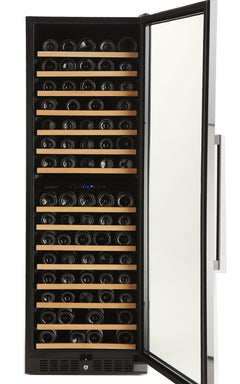 Smith & Hanks - 24" 166 Bottle Dual Zone Black Stainless Steel Wine Cooler (RE55004)