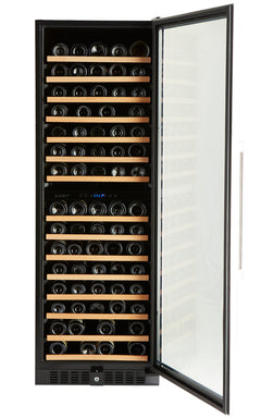 Smith & Hanks - 24" 166 Bottle Premium Dual Zone Wine Cooler with Seamless Stainless Steel Trim Door (RE100041)