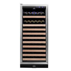 KingsBottle - 24" 100-Bottle Single-Zone Built-in/Freestanding Glass Door Wine Cooler (KBU100WX)