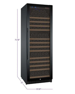 Allavino 177 Bottle Right Hinge Single Zone Black FlexCount II Tru-Vino Wine Fridge VSWR177-1BR20