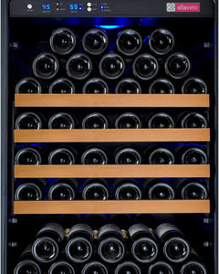 Allavino 177 Bottle Single Zone Left Hinge Black FlexCount II Tru-Vino Black Wine Fridge VSWR177-1BL20