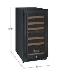 Allavino 30 Bottle Dual Zone Black FlexCount II Tru-Vino Wine Fridge VSWR30-2BR20