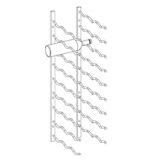 KingsBottle Wall Mounted Metal Wine Racks C-Type WMRC-01D09B