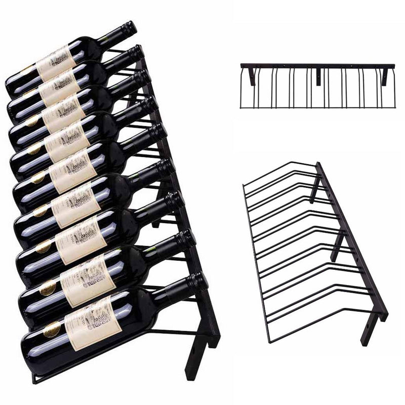 KingsBottle Wall-Mounted Display Wine Rack WMRD09B