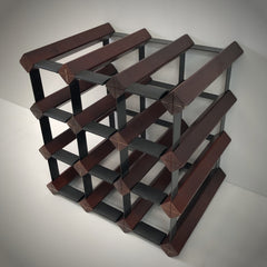 KingsBottle 12 Bottle Timber Wine Rack | 3x3 Configuration WRT012N