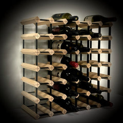 KingsBottle 42 Bottle Timber Wine Rack | 6x6 Configuration WRT042N