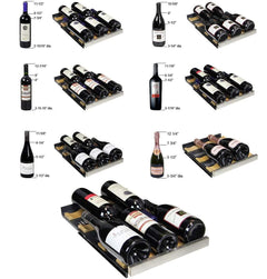 Allavino 30 Bottle/88 Can Three Zone Stainless Steel FlexCount II Tru-Vino Beverage/Wine Fridge 3Z-VSWB15-3S20