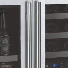 Allavino 30 Bottle/88 Can Three Zone Stainless Steel FlexCount II Tru-Vino Beverage/Wine Fridge 3Z-VSWB15-3S20