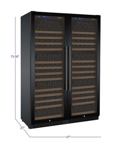 Allavino 354 Bottle Dual Zone Black FlexCount II Tru-Vino Wine Fridge 2X-VSWR177-1B20