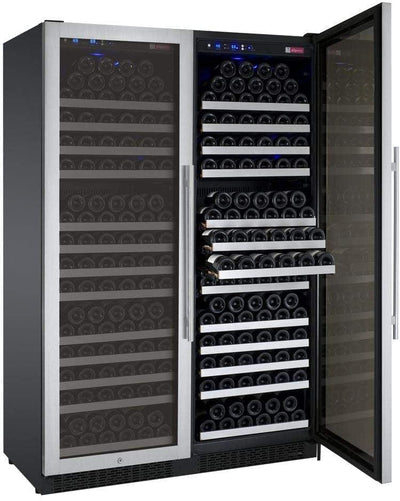 Allavino 354 Bottle Dual Zone Stainless Steel FlexCount II Tru-Vino Wine Fridge 2X-VSWR177-1S20