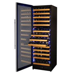 Allavino Reserva 154 Bottle Dual Zone Left Hinge Stainless Steel Built-In Wine Refrigerator VSW15471D-2SL