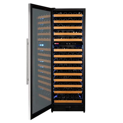 Allavino Reserva 154 Bottle Dual Zone Left Hinge Stainless Steel Built-In Wine Refrigerator VSW15471D-2SL