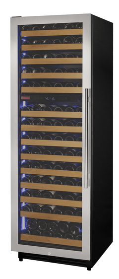 Allavino Reserva 154 Bottle Dual Zone Left Hinge Stainless Steel Built-In Wine Refrigerator VSW15471D-2SL