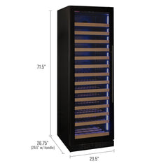 Allavino Reserva 163 Bottle Single Zone Left Hinge Black Wine Cooler VSW16371S-1BGL