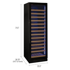 Allavino Reserva 163 Bottle Single Zone Right Hinge Black Wine Cooler VSW16371S-1BGR